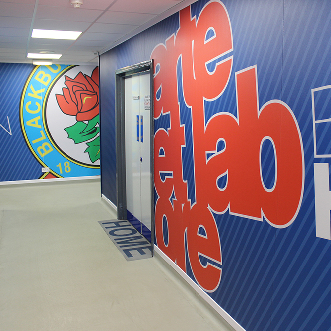 Digital Wallcovering at Blackburn Rovers Football Club