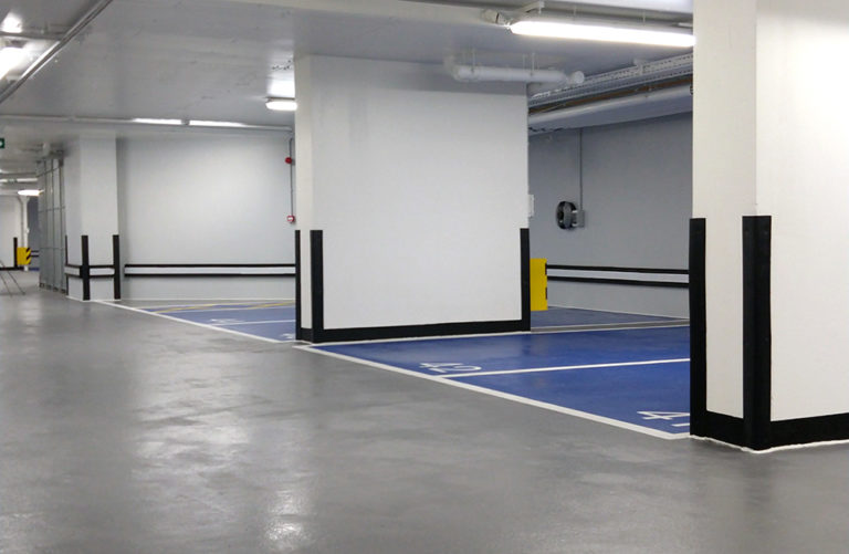 Rubber Wall Protection At 66 Chiltern Place Car Park Case Study